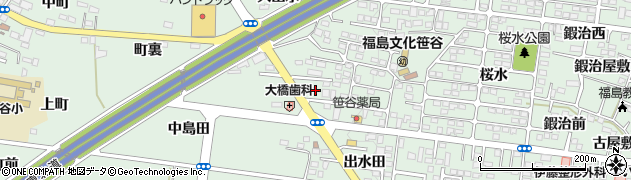 福島県福島市笹谷（出歩）周辺の地図