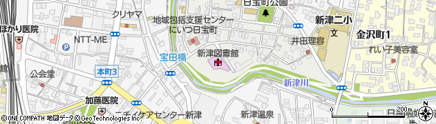 新潟市立新津図書館周辺の地図