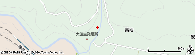 福島県福島市大笹生森子林周辺の地図