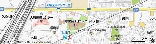 福島県福島市鎌田（門丈壇）周辺の地図