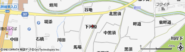 福島県福島市鎌田（下河原）周辺の地図