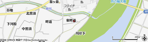 福島県福島市鎌田東畔道周辺の地図