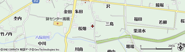 福島県福島市大笹生桜畑周辺の地図