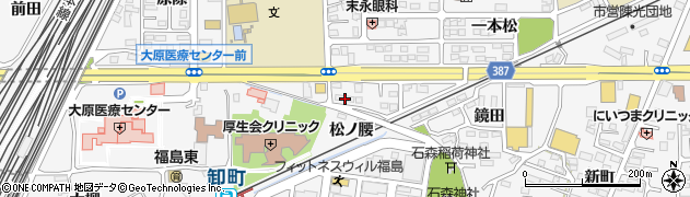福島県福島市鎌田御仮家102周辺の地図