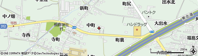 福島県福島市笹谷中町23周辺の地図