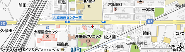 福島県福島市鎌田御仮家2周辺の地図