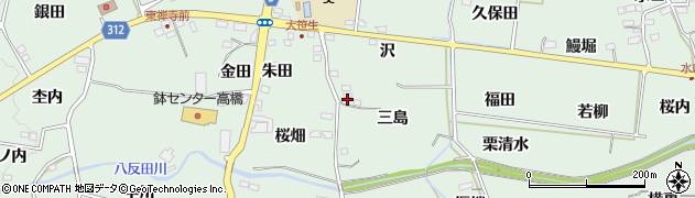 福島県福島市大笹生（三島）周辺の地図