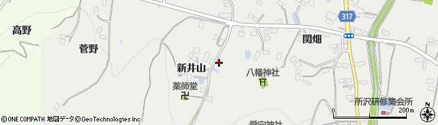 福島県伊達市保原町所沢新井山60周辺の地図