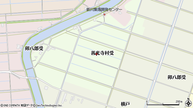 〒959-0406 新潟県新潟市西蒲区善光寺村受の地図