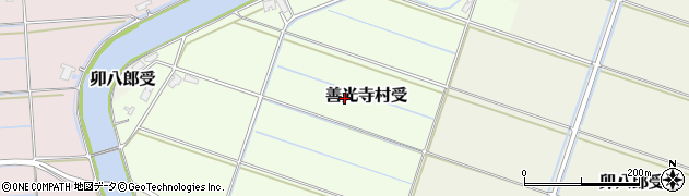 新潟県新潟市西蒲区善光寺村受周辺の地図