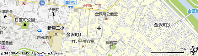 新潟県新潟市秋葉区金沢町2丁目周辺の地図