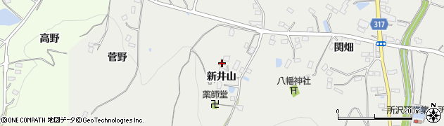 福島県伊達市保原町所沢新井山15周辺の地図