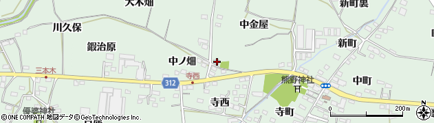 福島県福島市笹谷中金屋55周辺の地図