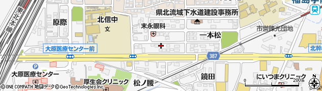 福島県福島市鎌田御仮家80周辺の地図