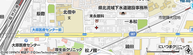 福島県福島市鎌田御仮家78周辺の地図
