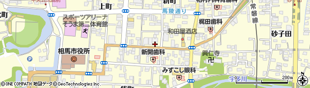 福島県相馬市中村大町周辺の地図
