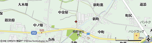 福島県福島市笹谷中金屋22周辺の地図