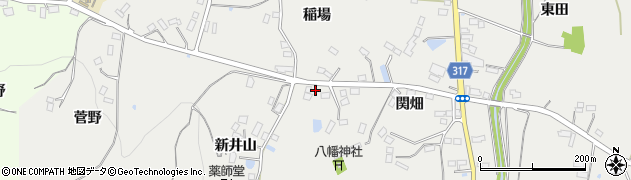 福島県伊達市保原町所沢新井山64周辺の地図