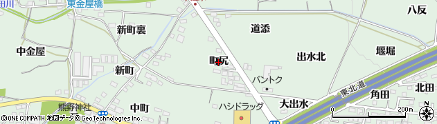 福島県福島市笹谷（町尻）周辺の地図