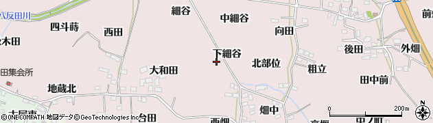福島県福島市飯坂町平野下細谷周辺の地図