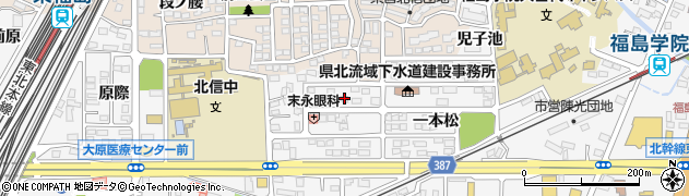 福島県福島市鎌田御仮家64周辺の地図