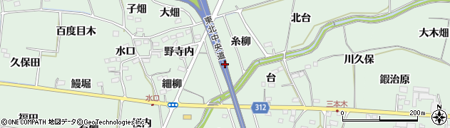福島県福島市大笹生（糸柳）周辺の地図
