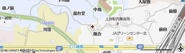 福島県福島市鎌田堰合30周辺の地図