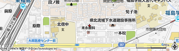 福島県福島市鎌田御仮家61周辺の地図
