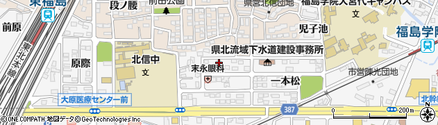 福島県福島市鎌田御仮家63周辺の地図