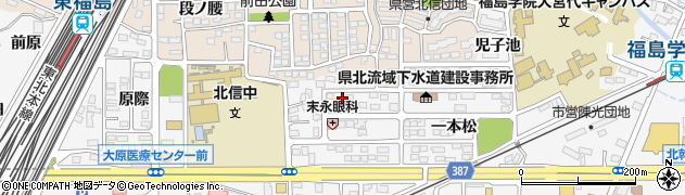 福島県福島市鎌田御仮家62周辺の地図