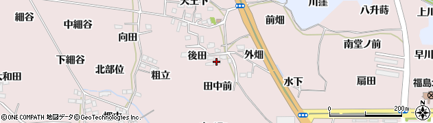 福島県福島市飯坂町平野後田2周辺の地図