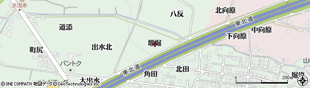 福島県福島市笹谷堰堀周辺の地図