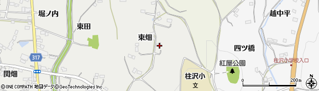 福島県伊達市保原町所沢（東畑）周辺の地図
