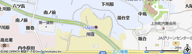福島県福島市北矢野目（川窪）周辺の地図