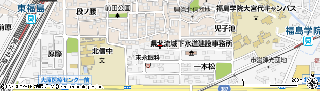 福島県福島市鎌田御仮家57周辺の地図