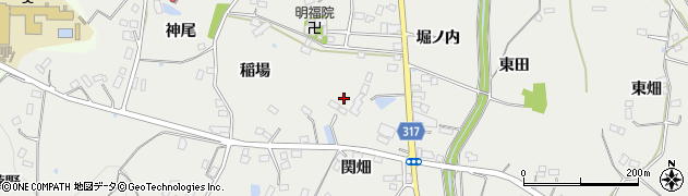 福島県伊達市保原町所沢関畑周辺の地図