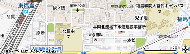 福島県福島市鎌田御仮家56周辺の地図