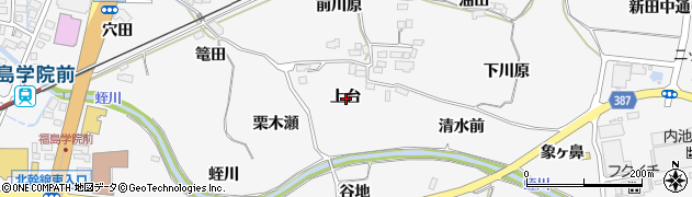 福島県福島市瀬上町上台周辺の地図