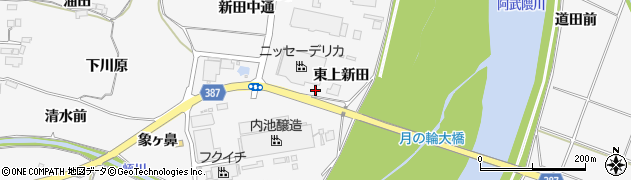 福島県福島市瀬上町東上新田周辺の地図