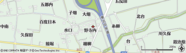 福島県福島市大笹生（野寺内）周辺の地図