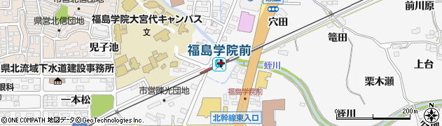 福島学院前駅周辺の地図