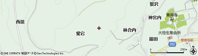 福島県福島市大笹生愛宕周辺の地図