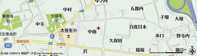 福島県福島市大笹生（中南）周辺の地図