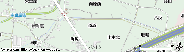 福島県福島市笹谷（道添）周辺の地図