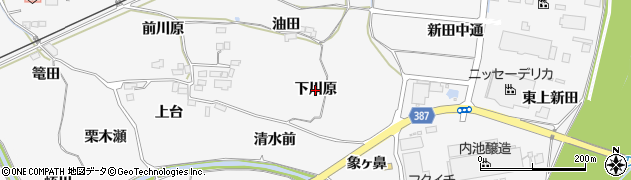 福島県福島市瀬上町（下川原）周辺の地図