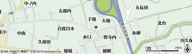 福島県福島市大笹生（子畑）周辺の地図