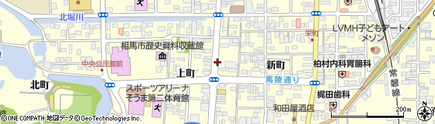 福島県相馬市中村田町周辺の地図