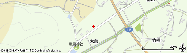 福島県伊達市保原町大柳大鳥周辺の地図