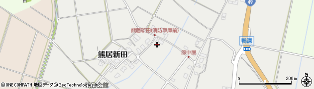 新潟県阿賀野市熊居新田612周辺の地図