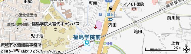 福島県福島市瀬上町街道東周辺の地図